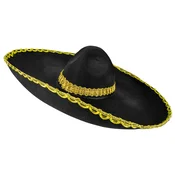 Party sombrero mehiški klobuk z zlatim obrobom
