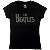 The Beatles Drop T Crystals (Embellished) Black S Ženske Majica