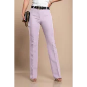 Elegantne dolge hlače z ravnimi hlačnicami, prašno lila