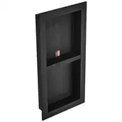 VEVOR Dvojni regal za prho organizator z dvema policama 4064x8128x10 cm črna