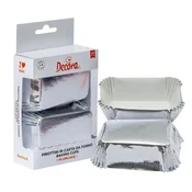 Decora Pravokutni srebrni papiloti 80x50x32 mm DECORA 20 kom