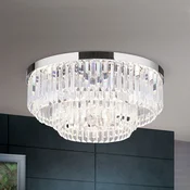 ORION Prism LED stropna svjetiljka, krom, O 55 cm - Podrucje hodnika - krom, prozirno - Kristal