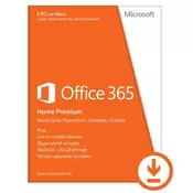 MICROSOFT programska oprema Office 365 Home Subscription Premium (1 leto), (6GQ-00092)