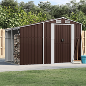 vidaXL Vrtna lopa rjava 277x192,5x179 cm pocinkano jeklo