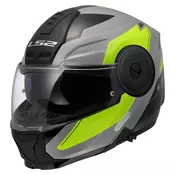 Preklopna motociklisticka kaciga LS2 FF902 Scope II Duria sivo-fluo žuta
