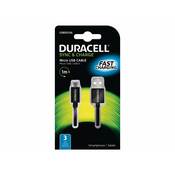 Duracell Kabel USB do Micro USB 1 m (črn)