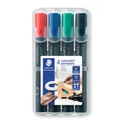 Staedtler marker Lumocolor Permanent, SB, 4/1 v Staedtler etuiju