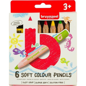 Bruynzeel Kids Soft Colouring Pencils 6 Set