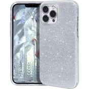 Ovitek MATEPROX Glitter za iPhone 14 Pro, srebrna