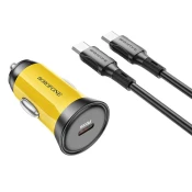 Infostyle Avtopolnilec Borofone BZ26 Seacher Type C - PD 30W 3A s kablom Type C na C