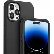 shumee Ovitek za iPhone 14 Pro mat, mehak mat silikonski ovitek + 9H zaščitno steklo