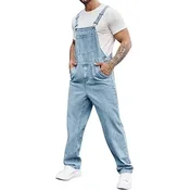 RUNCATI L moške jeans hlače z naramnicami in nastavljivimi trakovi