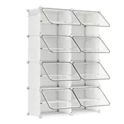 Songmics omara za čevlje 32x124x94 cm bela