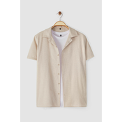 Trendyol Mink Unisex Relaxed Fit Short Sleeve Shirt