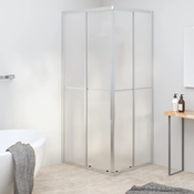 vidaXL Tuš kabina mlečno steklo ESG 90x70x180 cm