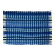 Modra odeja iz mešanice volne 140x200 cm Loom – Hübsch