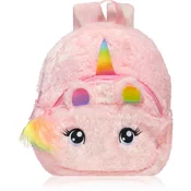 BrushArt KIDS Fluffy unicorn backpack Small otroški nahrbtnik Pink (20x23 cm)