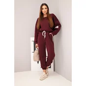Kesi Włoski Set sweatshirt + pants dark burgundy butter