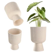 KADAX Cvetlični lonec Golem Eco s pokrovom, 18 cm, bež