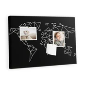 tulup.si Plošča iz plute Sodobni zemljevid 60x40 cm Lesene zatiči