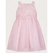Monsoon Haljina za devojcice Anna Lace Tier Strap, Svetlo roze