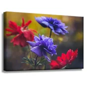 shumee Platno z motivom Botanike in divjih rož 60x40 cm
