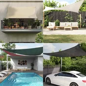 Jedro za zaštitu od sunca 160 g/m2 Trapezoidno narancasto 3/4x3 m HDPE