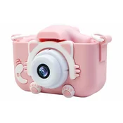 Dardanar Otroški digitalni fotoaparat LCD SD roza + zaščitna torbica, (21127144)