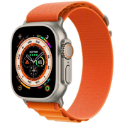 Apple Watch Ultra GPS + Cellular 49 mm ohišje iz titana z oranžno alpsko zanko - srednje