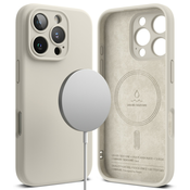 Ovitek Ringke Silicone Magnetic za iPhone 16 Pro Max - stone