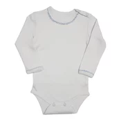 BUNNY BOO Bodi za bebe dugih rukava, Belo-plavi
