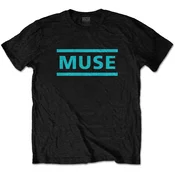 Muse Light Blue Logo Black M Majica