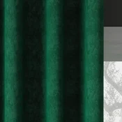 shumee Zavesa Milas z nabiralnim trakom, zelena, gladka, 140x260 cm