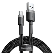 Baseus Cafule kabel USB v USB-C 3A 1m (sivo+črn)