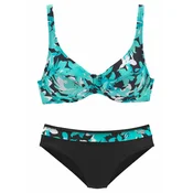 PETITE FLEUR Bikini  turkizna / črna / bela