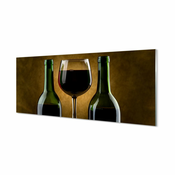 tulup.si Slika na akrilnem steklu 2 steklenici vina stekla 140x70 cm 4 obešalnika