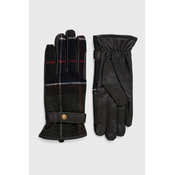 Rokavice s primesjo volne Barbour zelena barva