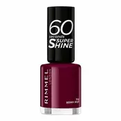 Rimmel London 60 Seconds Super Shine lak za nokte 8 ml nijansa 712 Berry Pop