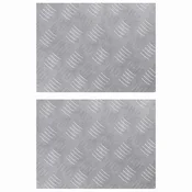 Vidaxl Stopnice Pravokotna 2 szt. srebrna 40 x 30 cm Aluminij