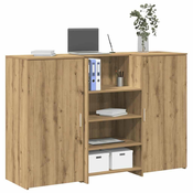 vidaXL Sprejemna miza artisan hrast 155x50x103,5 cm inženirski les