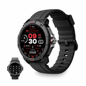 KSIX, smartwatch Compass, GPS, 1.38” zaslon, 7 dana aut., glasovni asistent,crni
