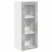 Vidaxl Viseča omarica Betonsko siva 40 x 31 x 100 cm Konstruiran les