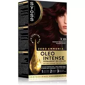 Syoss Oleo Intense permanentna barva za lase z oljem odtenek 3-22 Midnight Bordeaux
