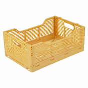 Oker žuta plasticna kutija za pohranu 30x20x11.5 cm – Homéa