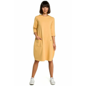 BeWear Ženska midi obleka Czesl B083 rumena L