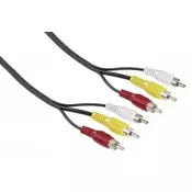 Hama Premium 3 RCA Plugs - 3 RCA Plugs Video Cable 2m