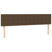 Posteljno vzglavje temno rjava 200x5x78/88 cm blago