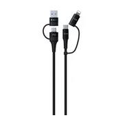 DEVIA EXTREME podatkovni kabel 4 u 1 Type-C/USB - Lightning/Type-C, 150 cm, CRNA ST351167