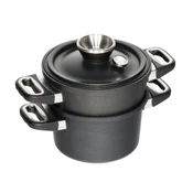 3-piece steam cooking set, aluminium, 24 cm/4.5 L, induction - AMT G
