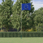 Europska zastava i jarbol 6,08 m aluminijski